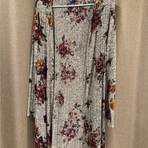 Apt. 9 Plaid Knit Sweater in Gray and Burgundy